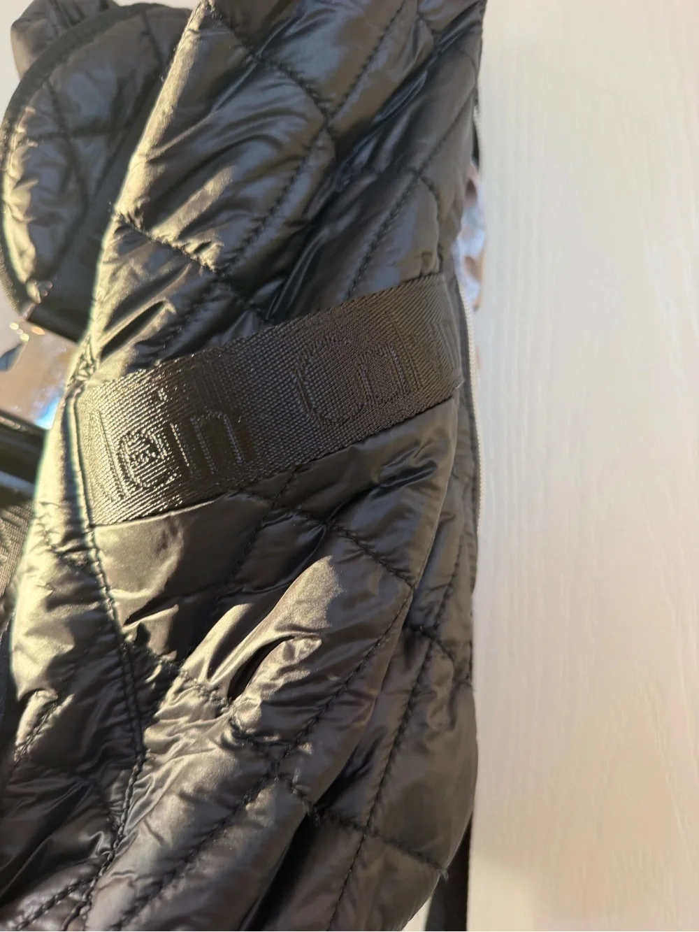 Calvin Klein Quilted Black Nylon Backpack with Branded Straps